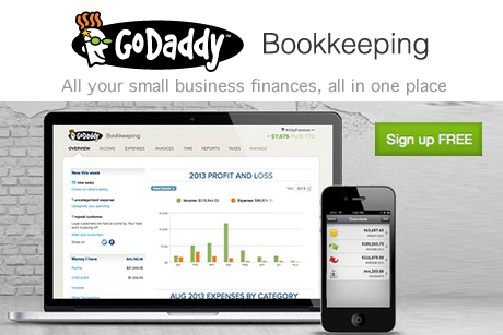 Go Daddy Bookkeeping - Sign Up For Free